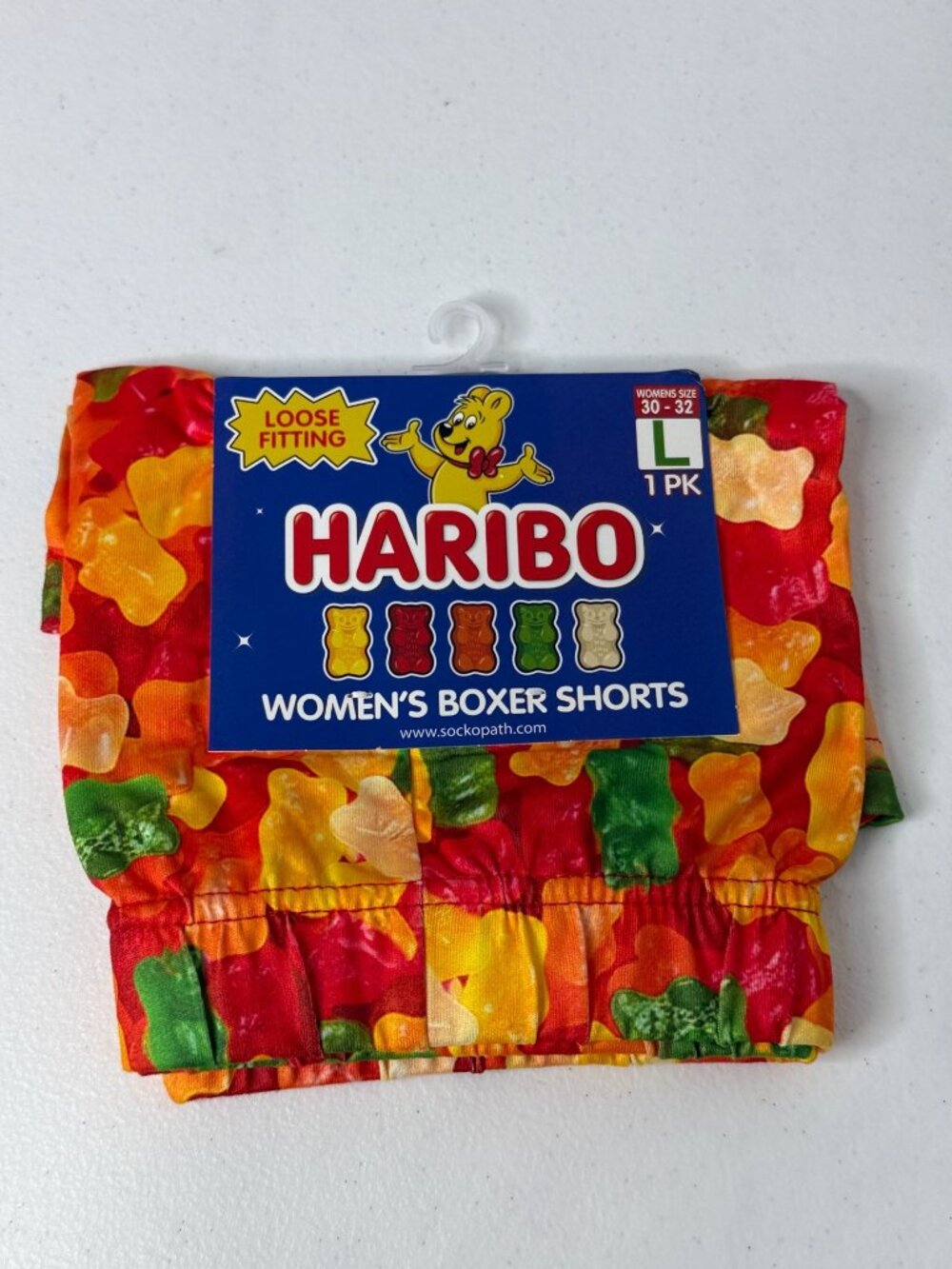 Haribo Womens L Boxer Shorts Gummy Bear Candy Print Y2K New